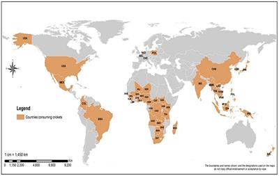 Edible Crickets (Orthoptera) Around the World: Distribution, Nutritional Value, and Other Benefits—A Review